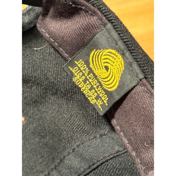 Vintage 90s Nike Air Jordan Snapback Pure Wool Hat Cap Red Black Gold Jump Man‎ - Picture 8 of 8